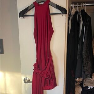 Elegant Red Sleeveless Dress